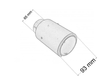 Exhaust tip 89 mm, inlet 65 mm – carbon