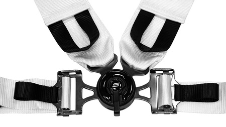 Racing seat belts SLIDE V2 Quick white 4p 3" 