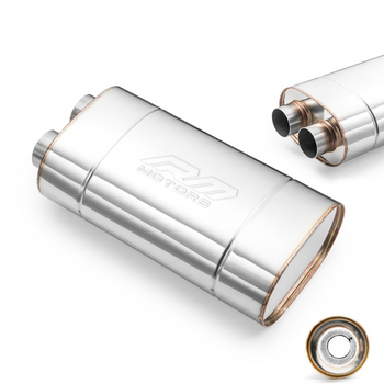 Silencer Sportivo E010 Ellittico – Senza Impronta, Universale, Acciaio Inossidabile T304