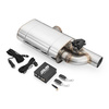 Kit silenciador transversal con paso directo y válvula eléctrica EV04 76/350