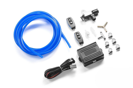 Free flow muffler with vacuum valve E400 63/300/L