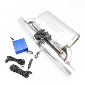 Elliptical muffler with electric valve EVP01 63/350/E