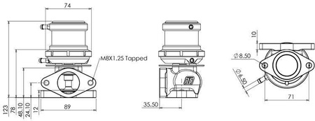 Wastegate Turbosmart Ultragate HP 38mm 2,4 Bar