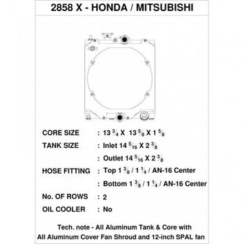 Radiateur Mitsubishi Lancer CT9A EVO 9 CSF