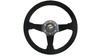 SLIDE steering wheel 350 mm suede hydrographic grey - sport, 90 mm offset