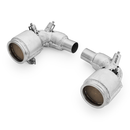 Downpipe Porsche 911 992 Turbo/Turbo S con catalizador MS y protector térmico