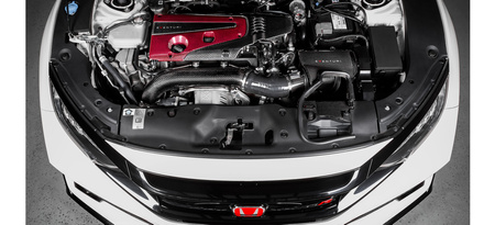 Cache moteur Honda FK8 FK2 Noir-Rouge Eventuri  