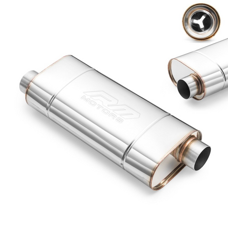 Silencieux Sport EM003 Elliptique – Embouti, Universel, Acier Inoxydable T304