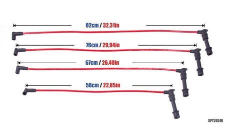 Cavi candela Lotus ELAN 1.6 Turbo 90-96 rosso