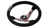 SLIDE steering wheel 350 mm suede hydrographic - sport, 90 mm offset