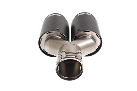 Double exhaust tip 101 mm inlet 76 mm SLIDE 
