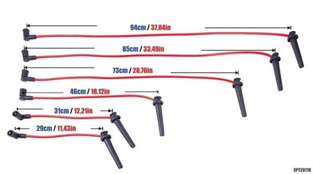 Cables de encendido Ford Mondeo MK3 2.5 V6 rojo