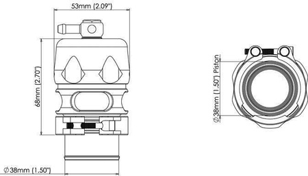Blow Off Turbosmart Vee Port Pro 38mm Black