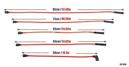 Zündkabel Ford Sierra Capri Escort Cortina 70-92 rot