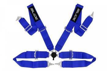 Racing seat belts SLIDE Quick 4p 3" blue