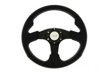 PRO sport steering wheel 350 mm black leather – 0 mm offset