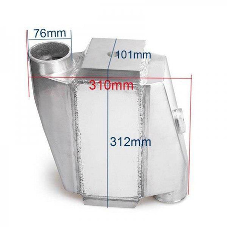 Intercooler Acqua 255x115x115 3" 2x90° Invertito