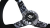SLIDE steering wheel 350 mm suede hydrographic grey - sport, 90 mm offset