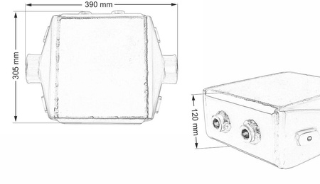Intercooler Acqua 250x220x115 3" 2x0°