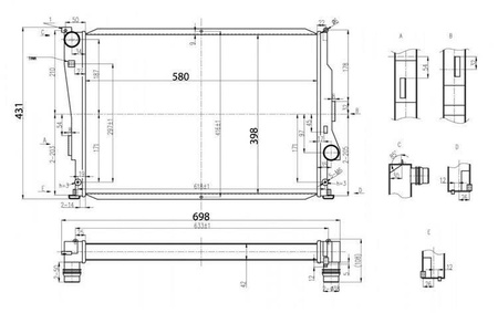 Radiatore sportivo BMW E46 M3
