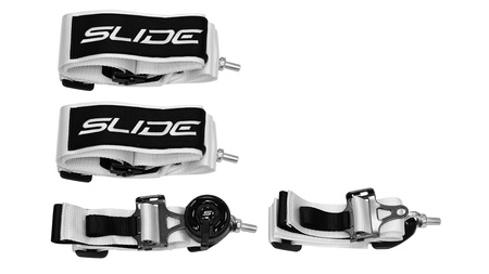Racing seat belts SLIDE V2 Quick white 4p 3" 