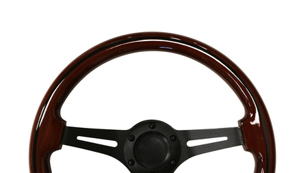 Volante 350 mm – madera, negro