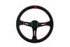 PRO sport steering wheel 350 mm black leather – 80 mm offset