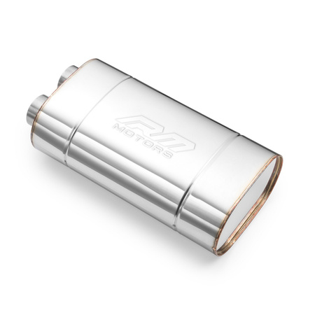 Marmitta Sportiva Passante E010 Ellittica – Stampata, Universale, Acciaio Inossidabile T304