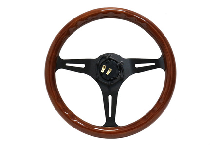 Volante 350 mm – madera, negro