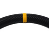 SLIDE steering wheel 350 mm carbon Yellow Strip - 90 mm offset