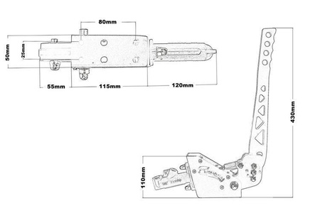 Freno de mano hidráulico universal DRIFT – Montaje vertical / horizontal, Kit deportivo para drift, rally y automovilismo