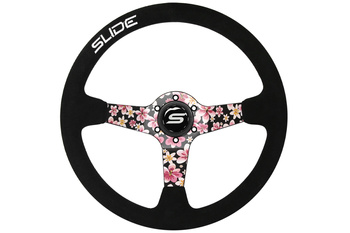SLIDE steering wheel 350 mm suede hydrographic - sport, 90 mm offset