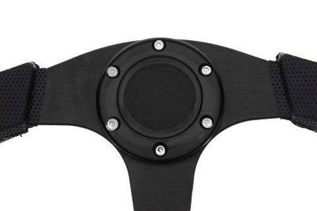 PRO sport steering wheel 350 mm black leather – 0 mm offset