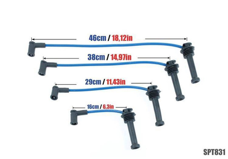 Câbles d’allumage Ford Fiesta Focus Fusion Mondeo 98-04 rouge