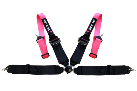 Cinture di sicurezza da corsa SLIDE Quick 4p 2"+3" rosa - nero