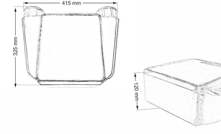 Intercooler Eau 250x220x115 3,5" 2x90°