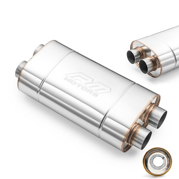 Silencer Sportivo E007 Ellittico – Senza Impronta, Universale, Acciaio Inossidabile T304