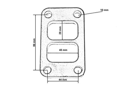 Turbo Flansch T3 Twin