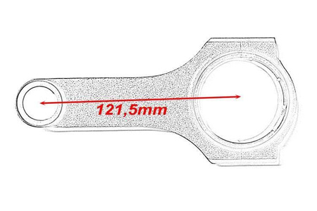 Bielles forgées Nissan RB25 RB26DETT 121,5mm H-Beam 21,8mm AISI 4340 – Skyline R32, R33, R34