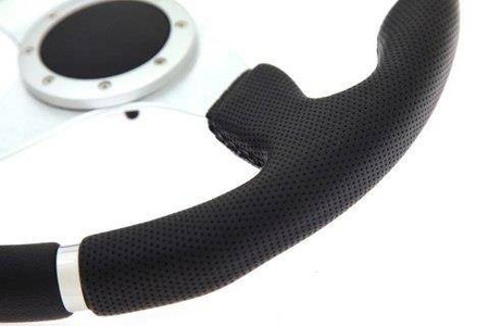 PRO Sportlenkrad 350 mm schwarzes Leder – 0 mm Versatz