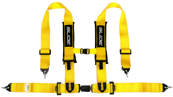 Racing seat belts SLIDE V2 yellow 4p 3" E4