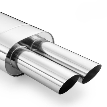 Silencieux elliptique universel E105 2X50/P avec embossage