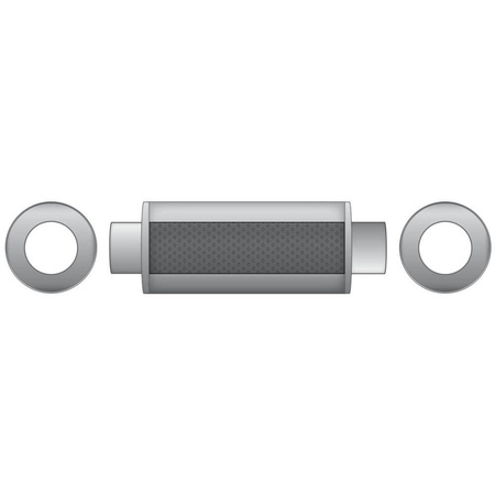 Sport Exhaust Muffler RM01 57mm Round – Universal, Stainless Steel T304