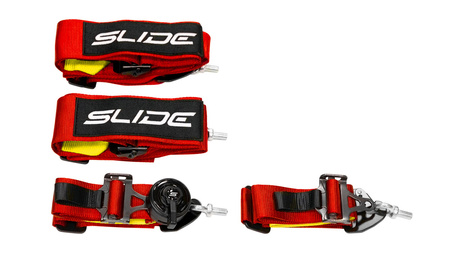 Cinture di sicurezza da corsa SLIDE V2 Quick rosso 4p 3"