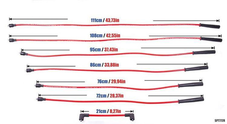 Ignition Leads Jaguar Daimler XJS 5.3L V12 88-94 Red