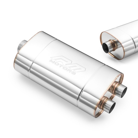 Silencieux Sport E004 Elliptique – Embouti, Universel, Acier Inoxydable T304