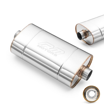 Silencieux Sport E001 Élliptique – Sans Embossage, Universel, Acier Inoxydable T304