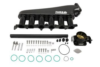 Intake Manifold Toyota Lexus 2JZ-GE with Throttle Body and Fuel Rail Black