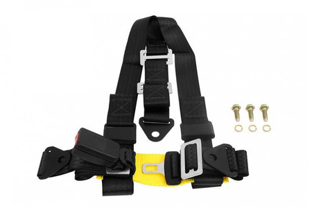 Racing harness 3-point 2" black – E4 homologation