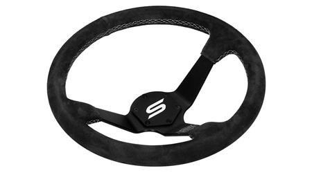 SLIDE steering wheel 350 mm suede black - sport, 90 mm offset